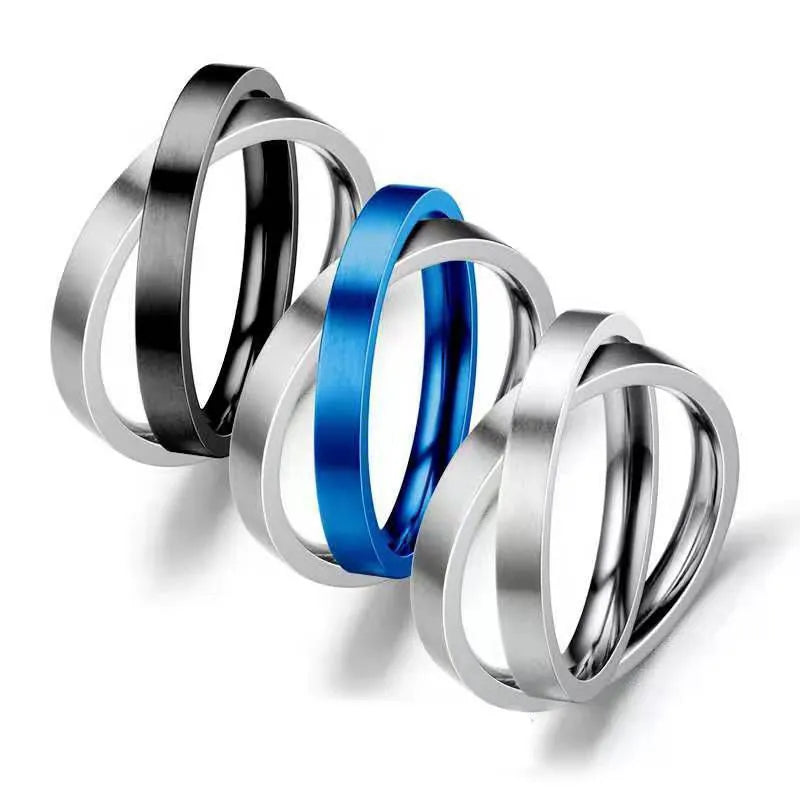 Ace Stainless Steel Double Colour Classic Cross Fidget Ring Ace South Africa