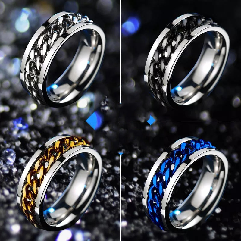 Ace Stainless Steel Rotating Anxiety Fidget Rings Ace South Africa