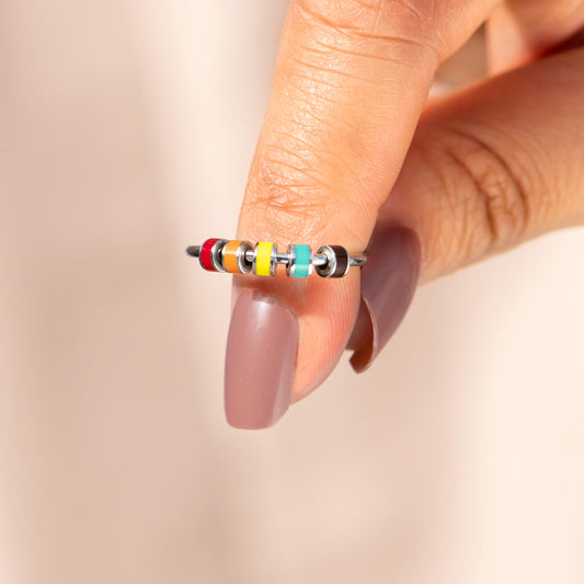 Ace Rotating Anti-Stress Colourful Beads Ring Ace South Africa