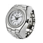 Vintage Punk Finger Watch Mini Elastic Strap Alloy Watches Couple Rings Jewelry Clock Retro Roman Quartz Watch Rings Women Men